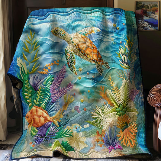 Turtle's Coral Haven WN2408117CL Quilt