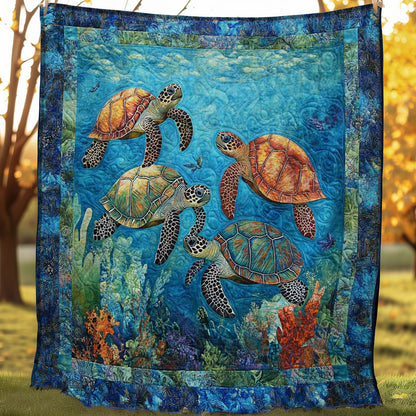 Turtles Explore The Ocean WN0508011CL Quilt