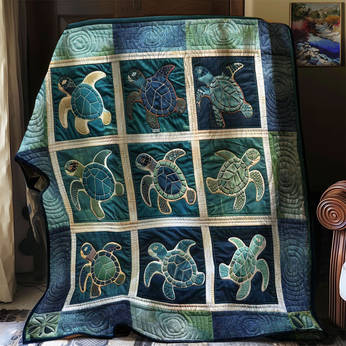 Turtles' Cozy Retreat WN2408068CL Quilt