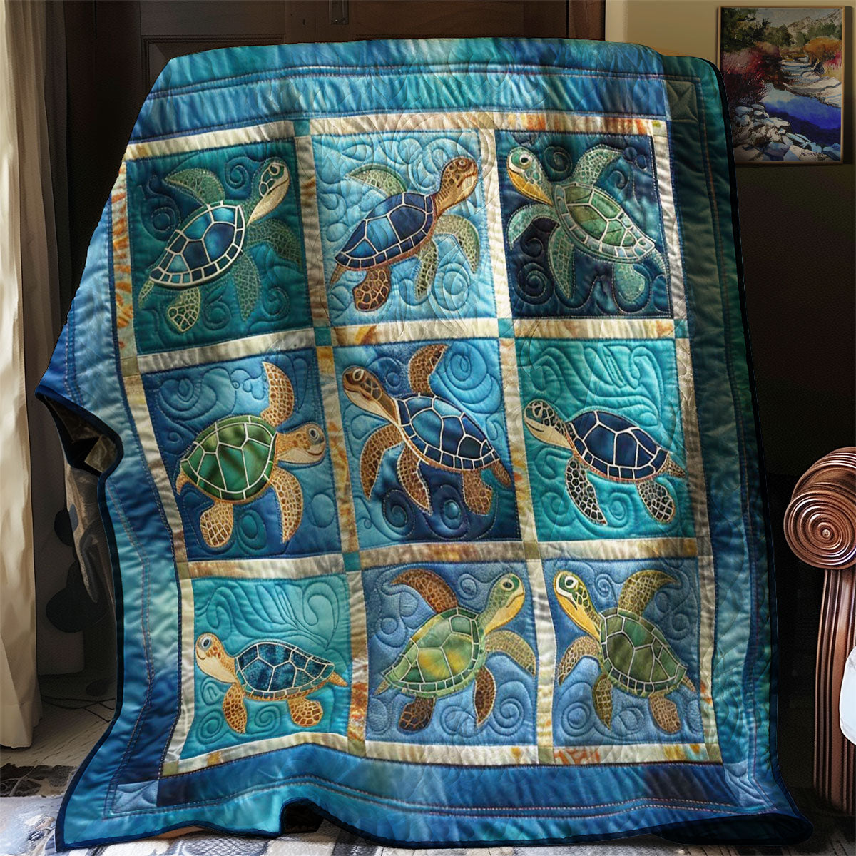 Turtles' Slow Journey WN2408070CL Quilt