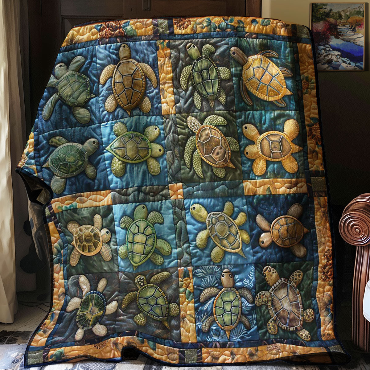 Turtles' Tranquil Haven WN2408051CL Quilt