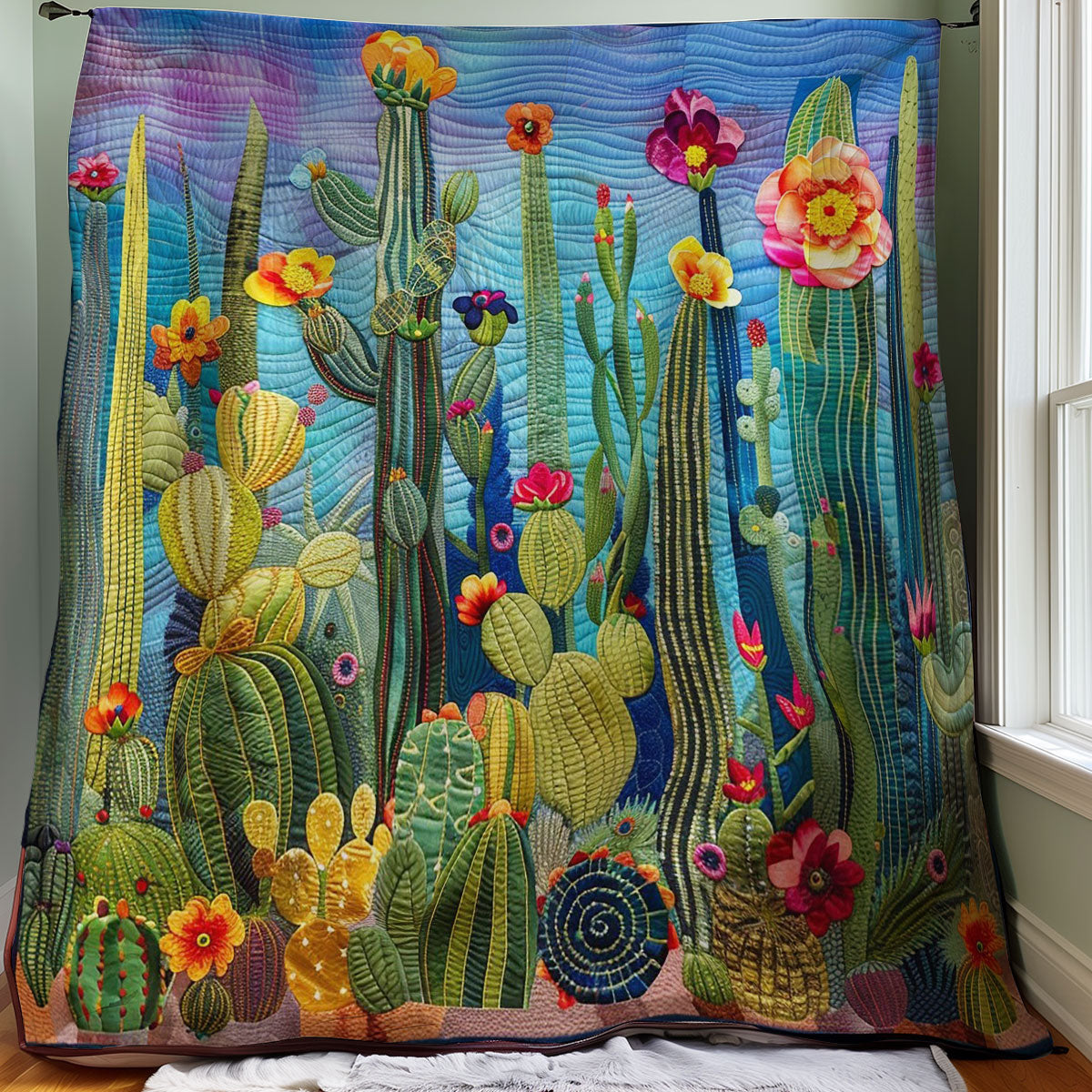 Vibrant Cactus WM1008077CL Quilt