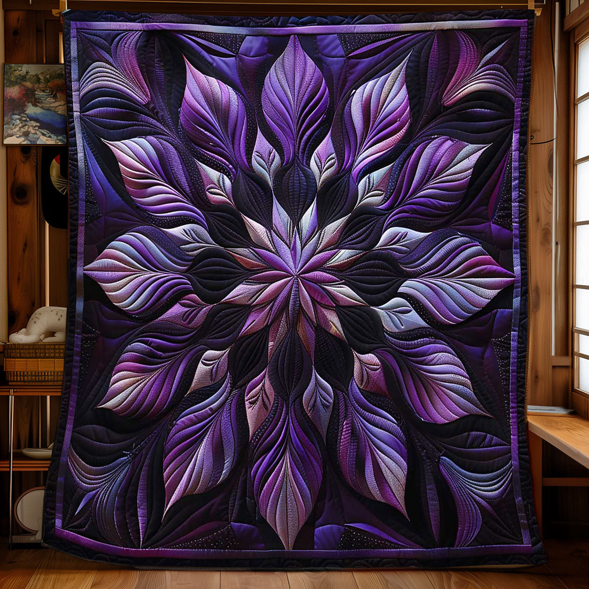 Violet Purple Flower WN1508103CL Quilt