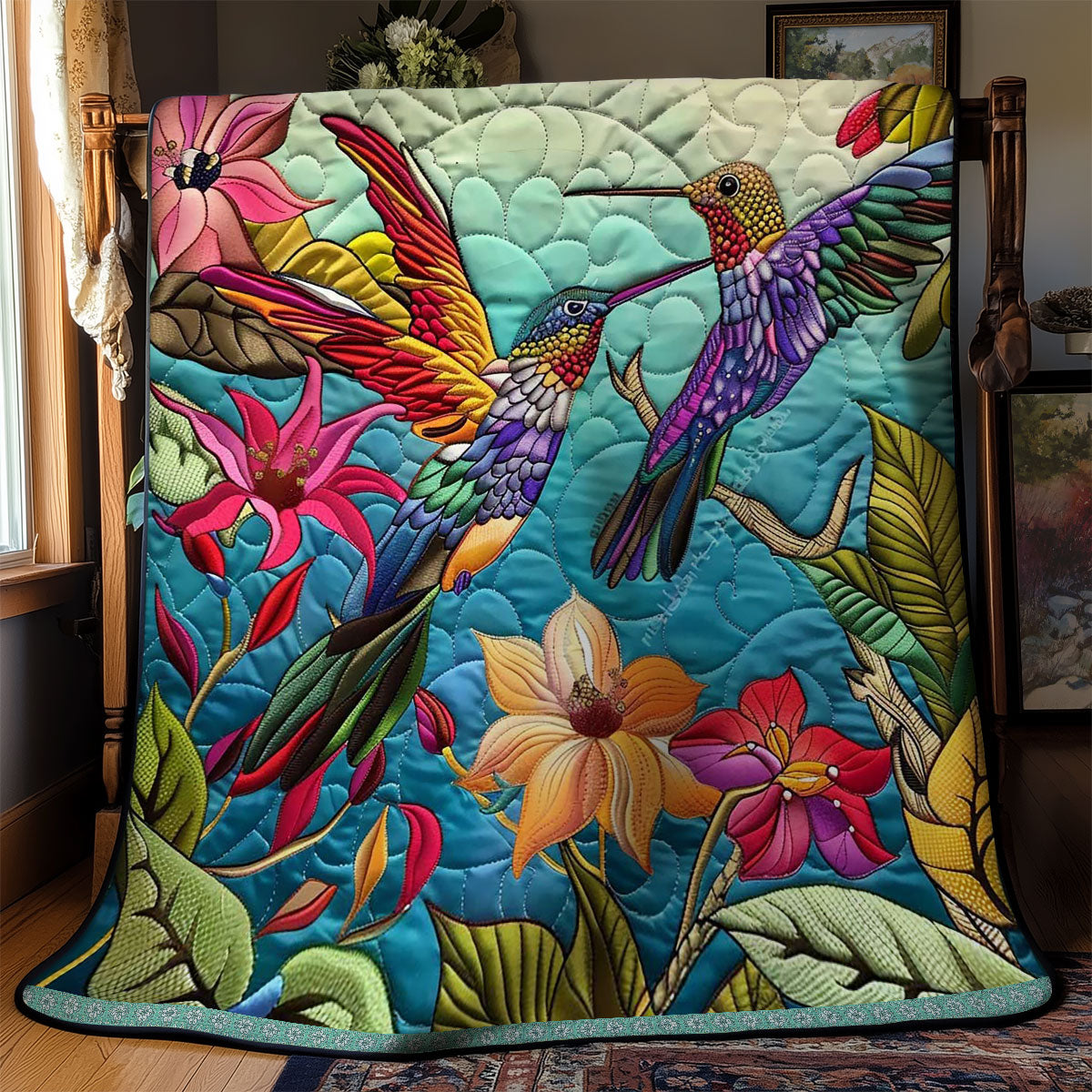 Vivid Hummingbirds WN0509053CL Quilt