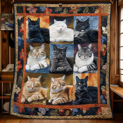 Warm Slumbers Cats WN1508088CL Quilt