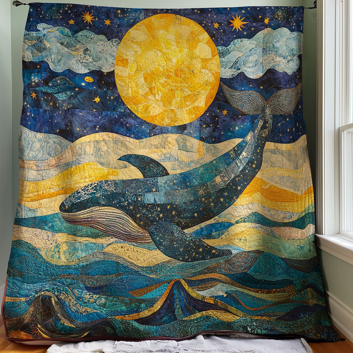 Whale In Sky Night WM0508012CL Quilt