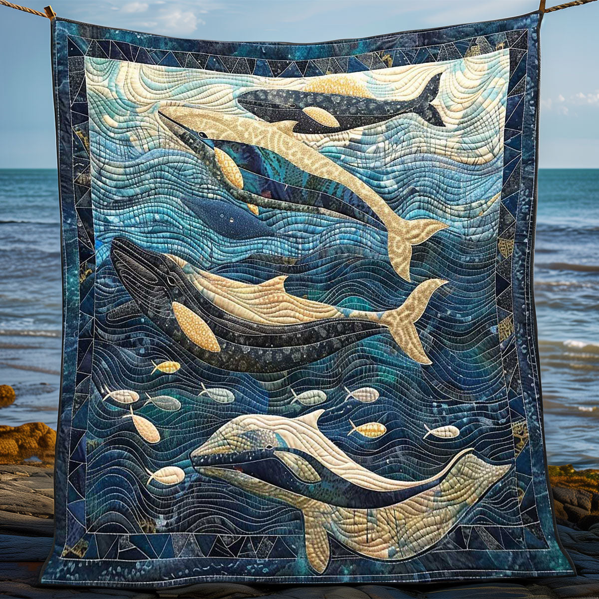 Whales' Enclave WN1408012CL Quilt