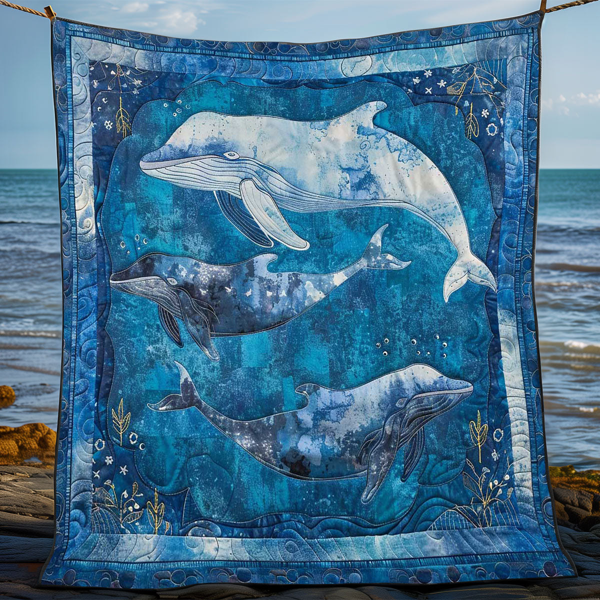 Whales' Horizon WN1408002CL Quilt