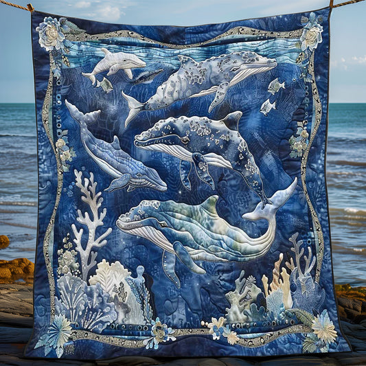 Whales' Quest WN1408004CL Quilt