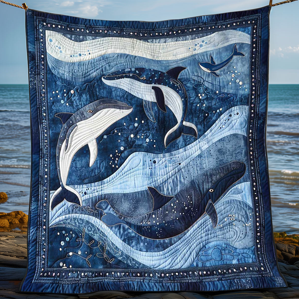 Whales' Serenity WN1408009CL Quilt