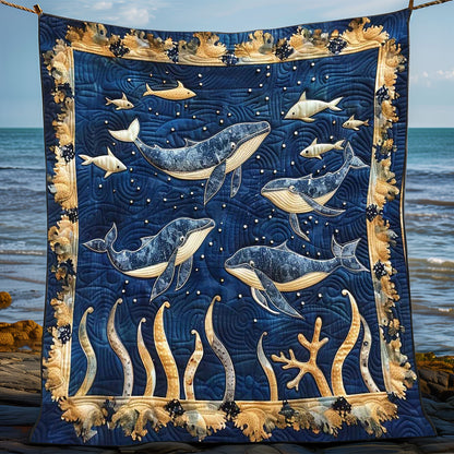 Whales' Tranquil Waves WN1408031CL Quilt