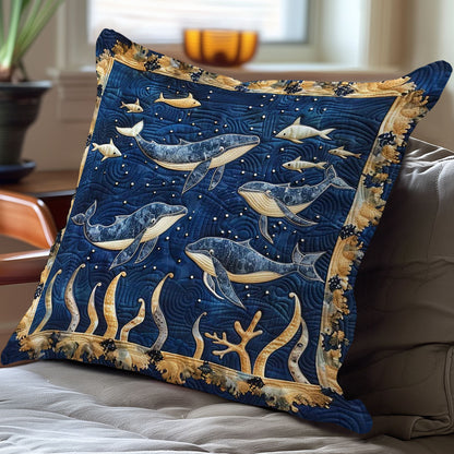 Whales' Tranquil Waves WN1408031CL Quilt Pillow Case