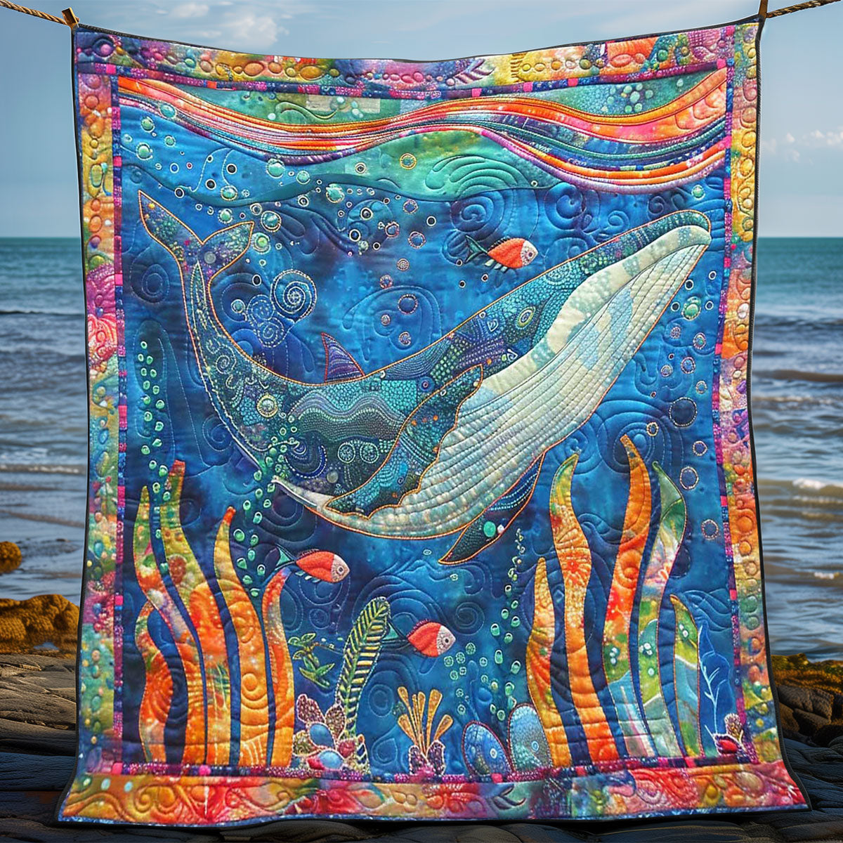 Whales' Wonders WN1408021CL Quilt