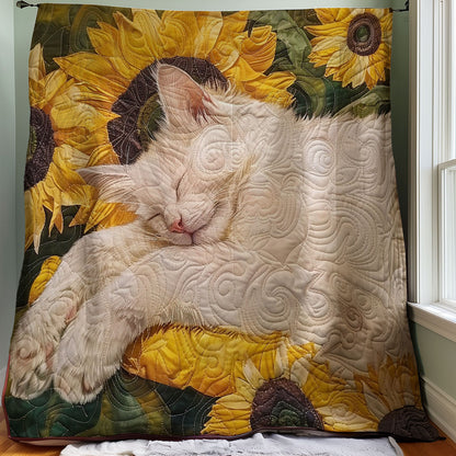 White Cat Sleeping WM1308018CL Quilt
