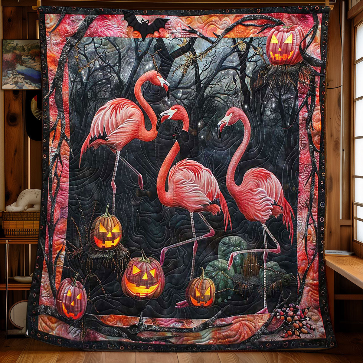 Wicked Flamingo Nest WN0908011CL Quilt