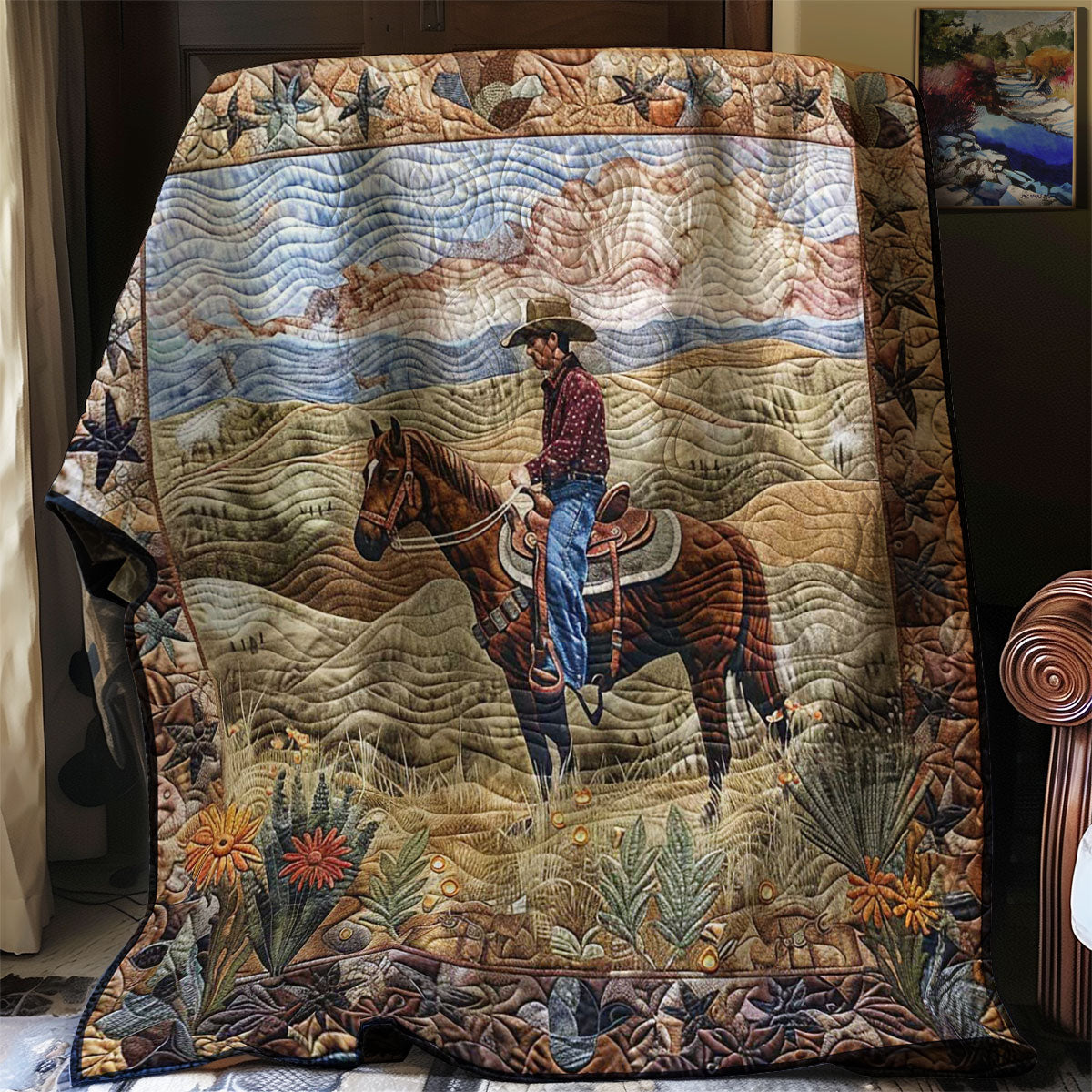 Wild Cowboy Throw WN2108011CL Quilt