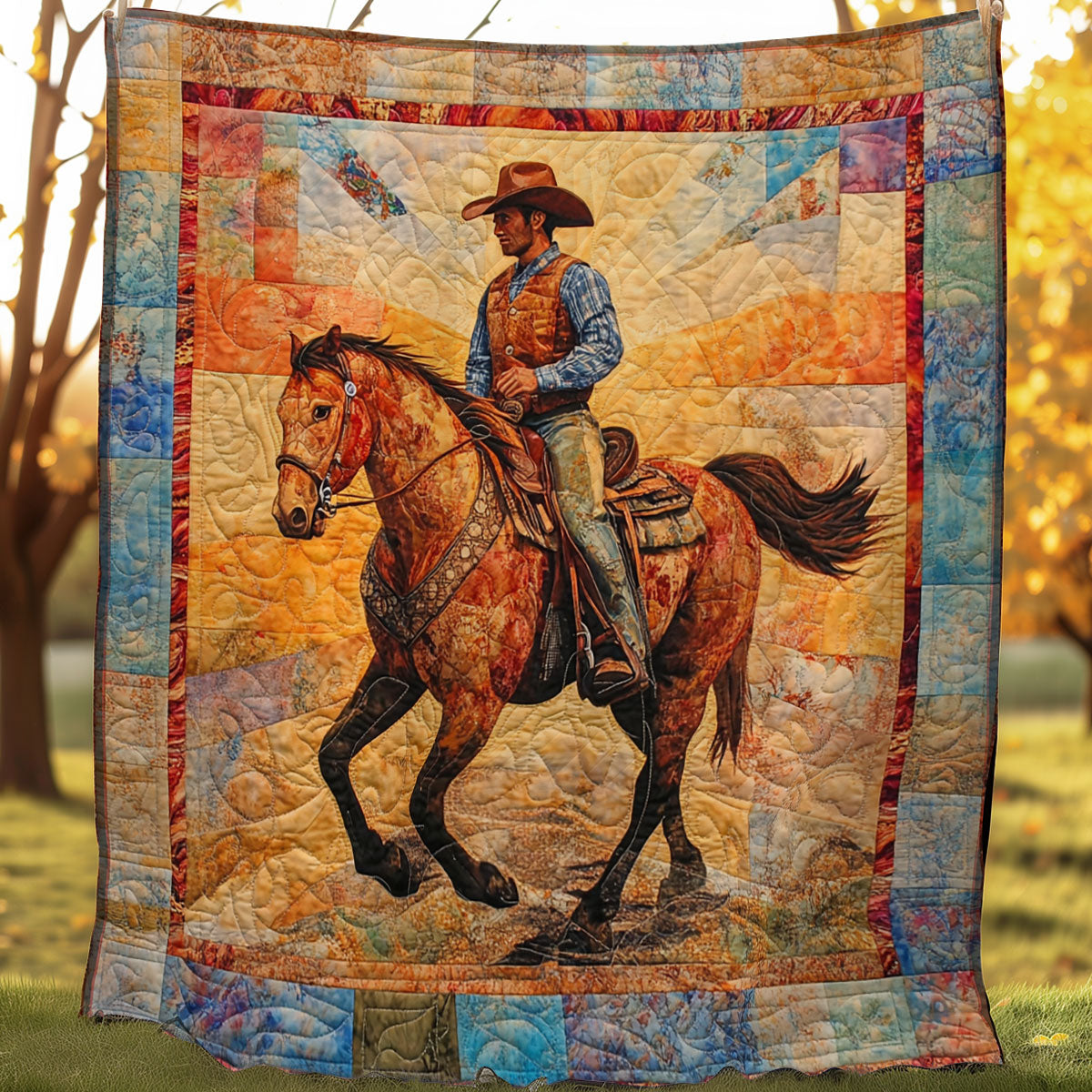 Wild Horse Cowboy WN0108080CL Quilt