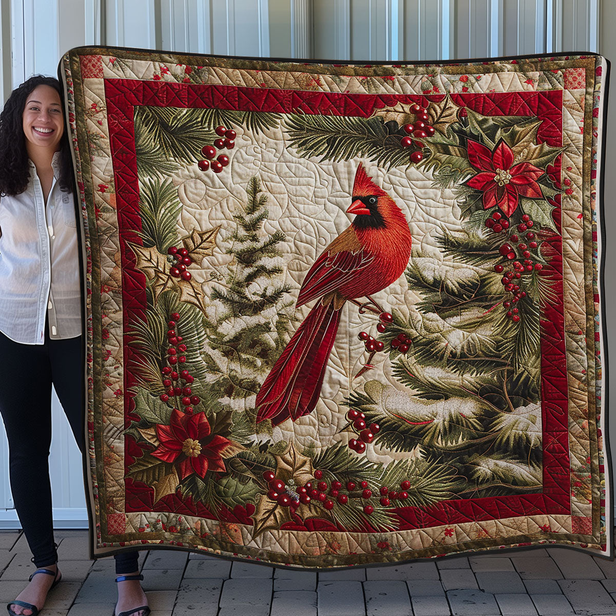 Winter Cardinal SR1408012CL Quilt