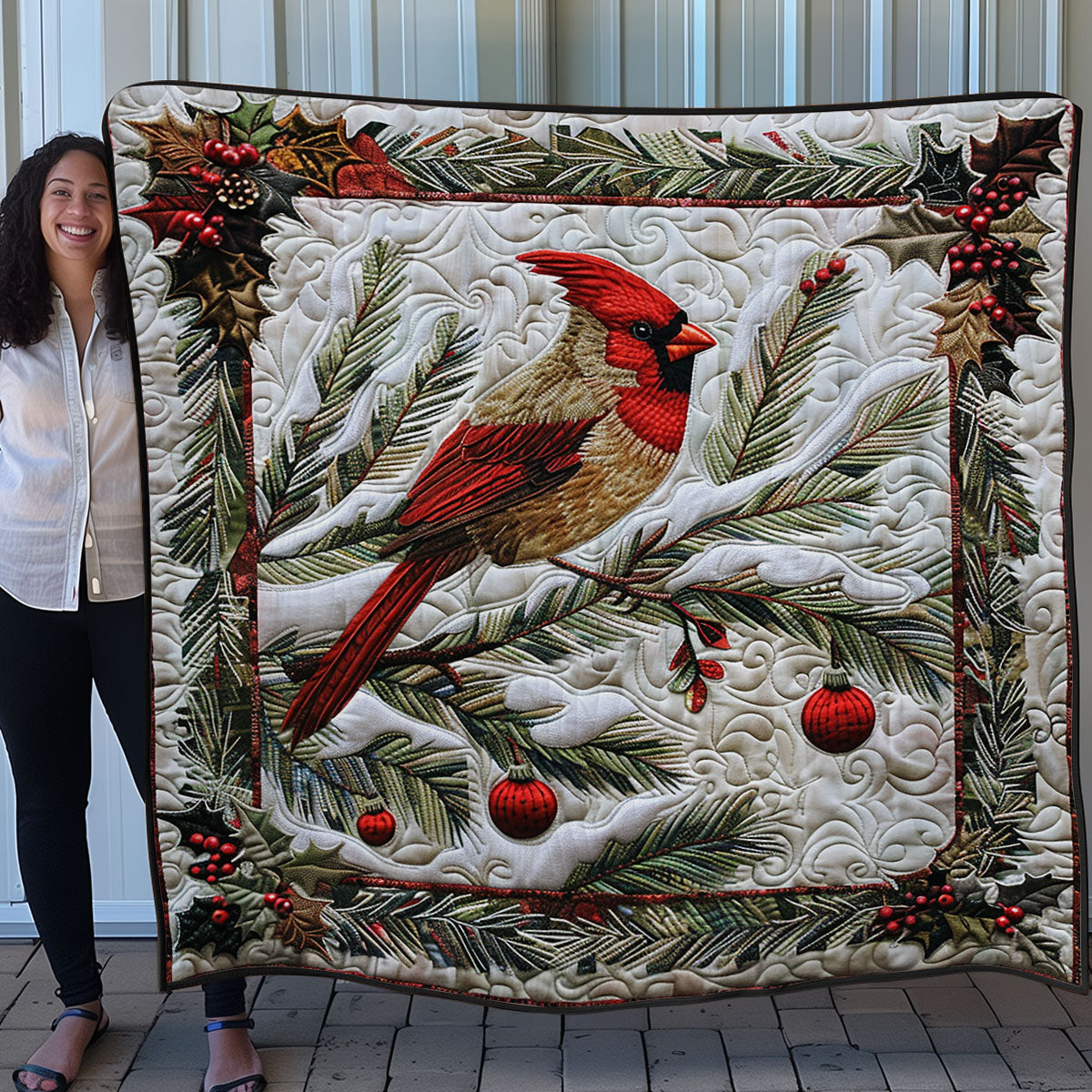 Winter Cardinal SR1408014CL Quilt