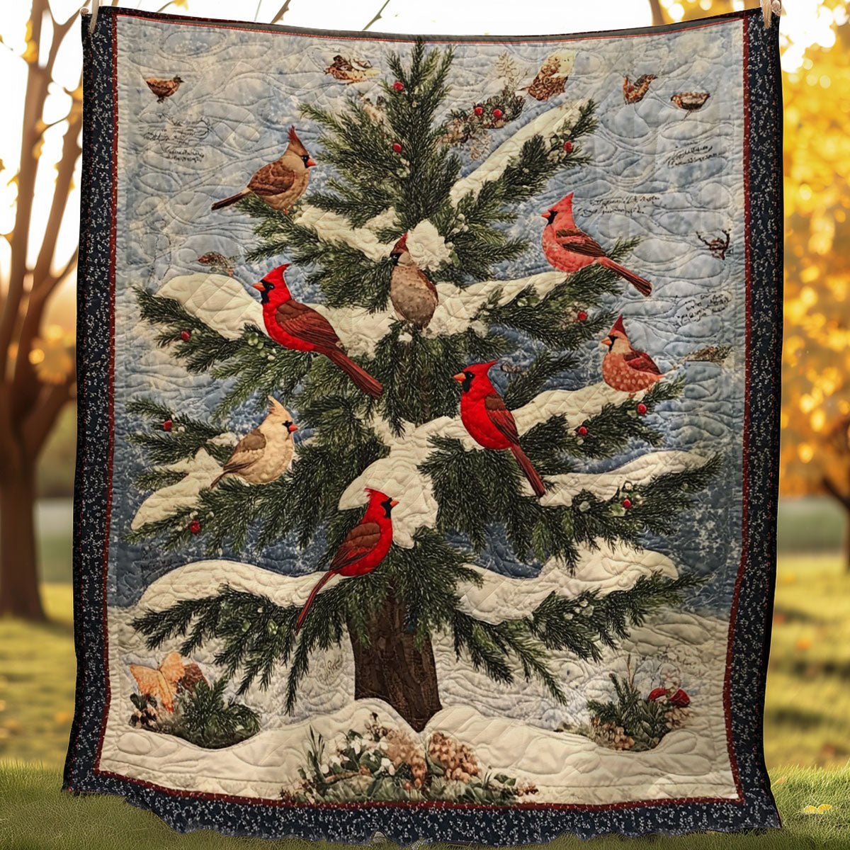 Winter Cardinals WM0208048CL Quilt