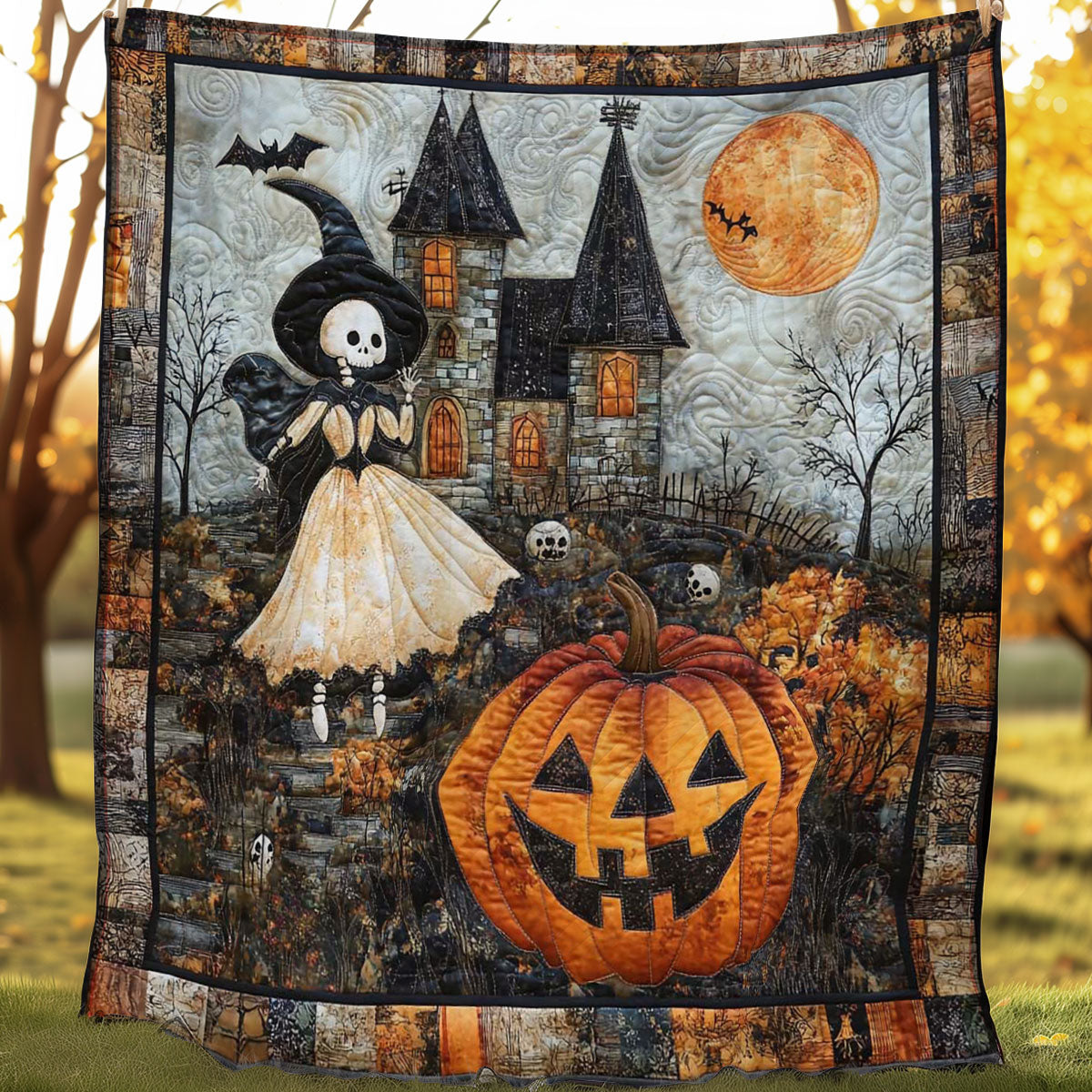 Witch Skeleton WN3107026CL Quilt