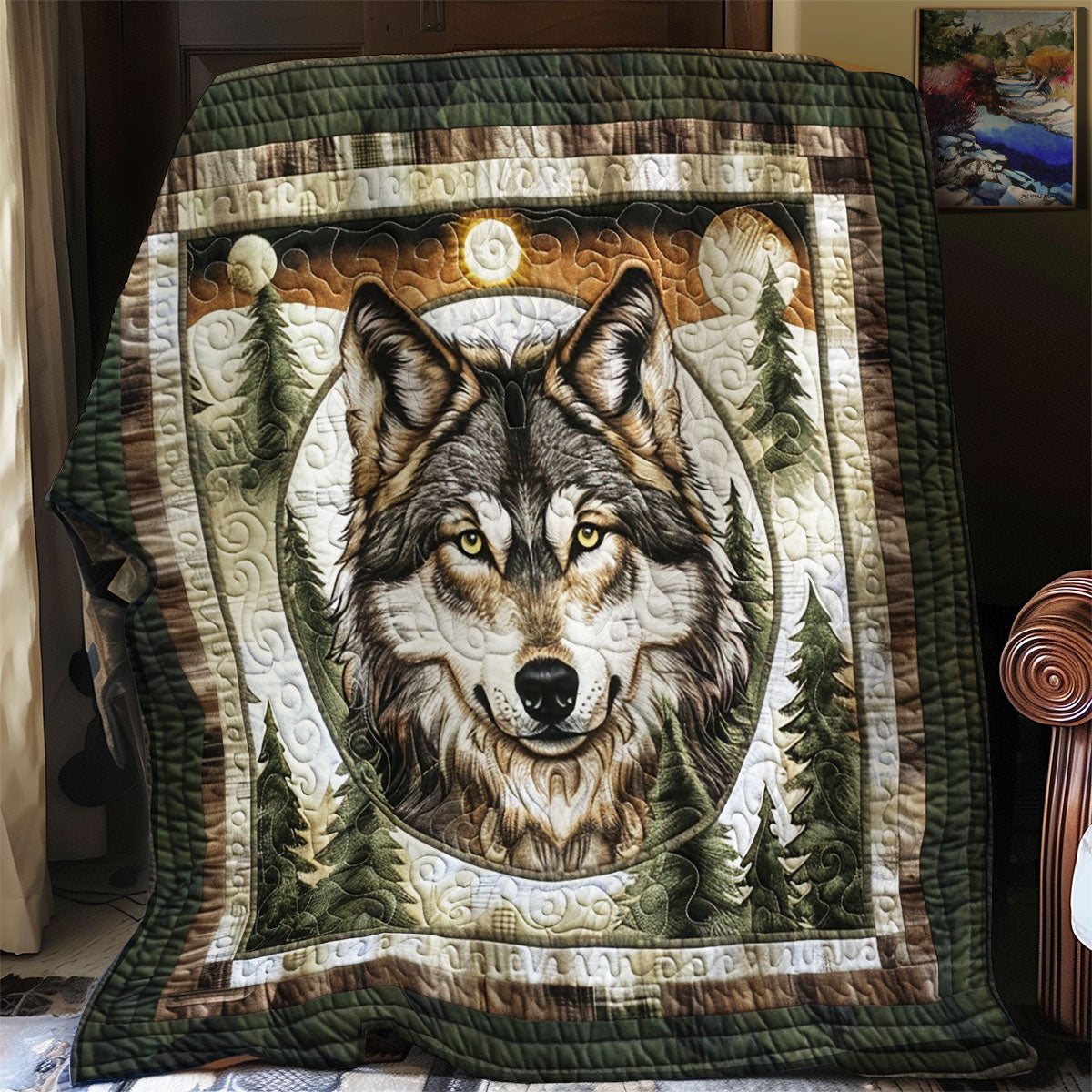 Woodland Wolf Protector SR2208028CL Quilt