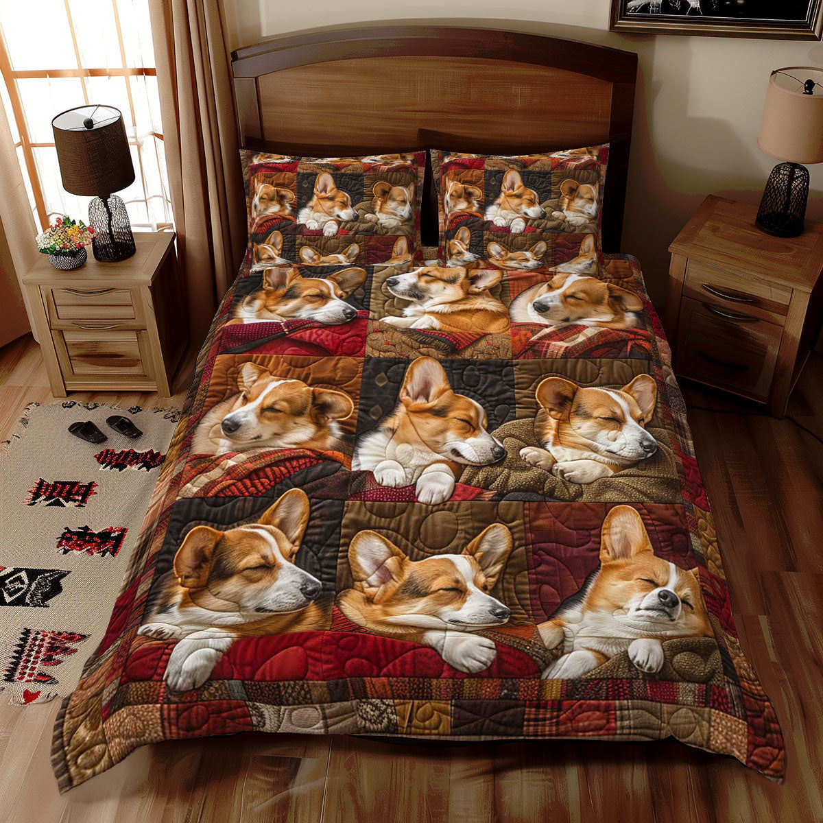 Corgi Warm Slumber WN1609007CL Duvet Cover Set
