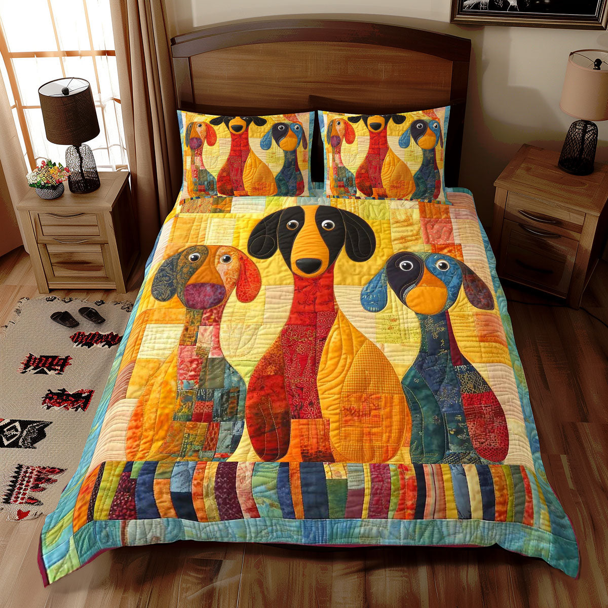 Dachshund Herd WN1609025CL Duvet Cover Set