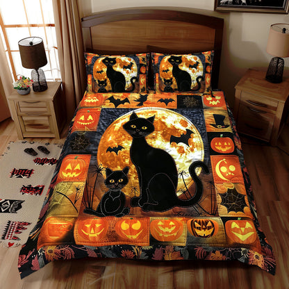 Halloween Cat And Pumpkin WN1609010CL Duvet Cover Set