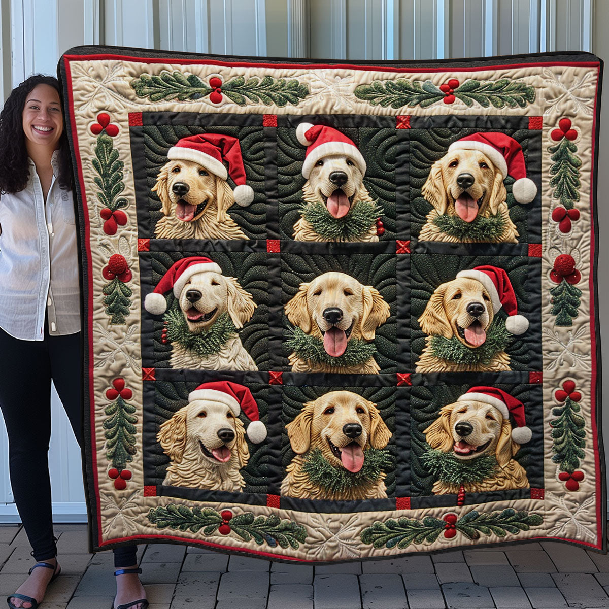 Loveable Golden Retrievers SR1408028CL Quilt