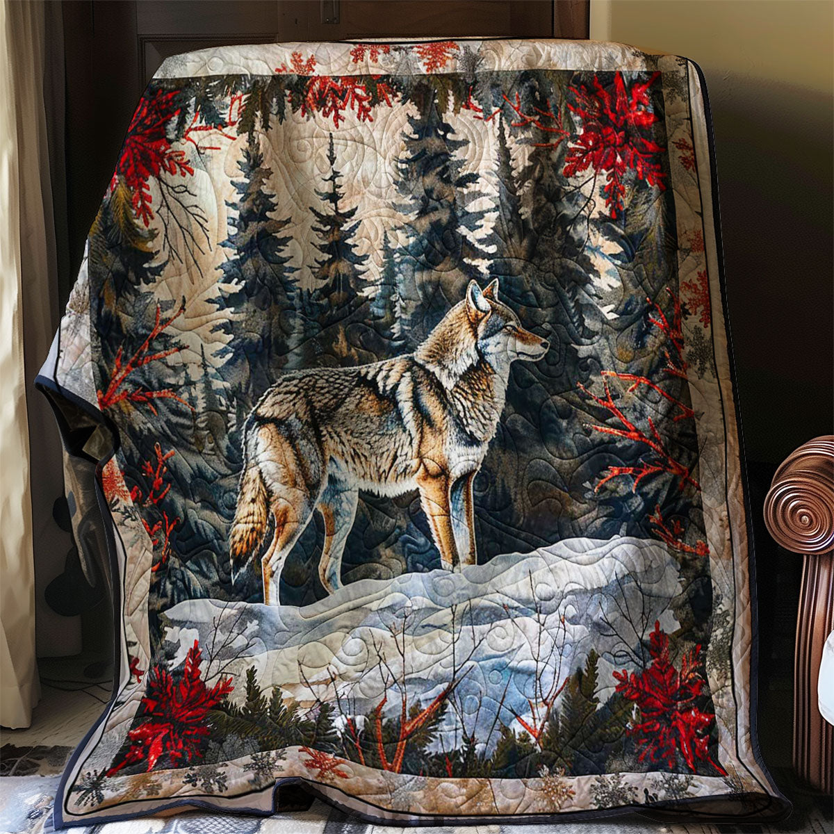 Snow Wolf WP2507038CL Quilt