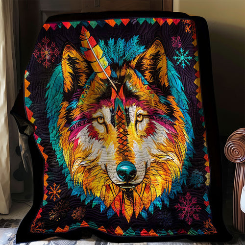 Tribe Wolf Wild Animal WP2507008CL Quilt