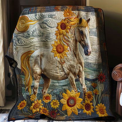 White Horse Sunflower WP2507031CL Quilt