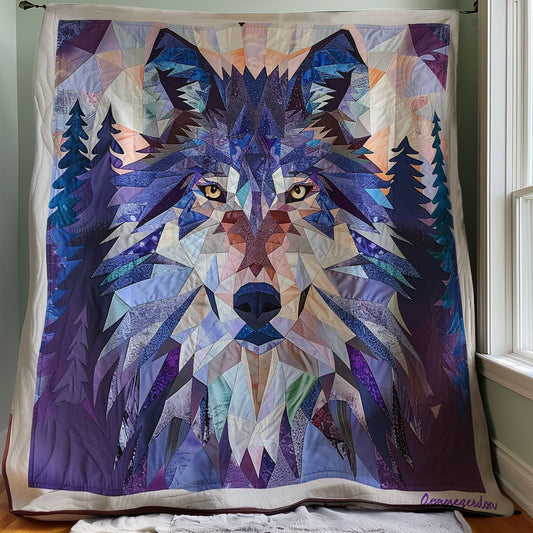 Polygonal Wolf Wild Animal WP2507007CL Quilt