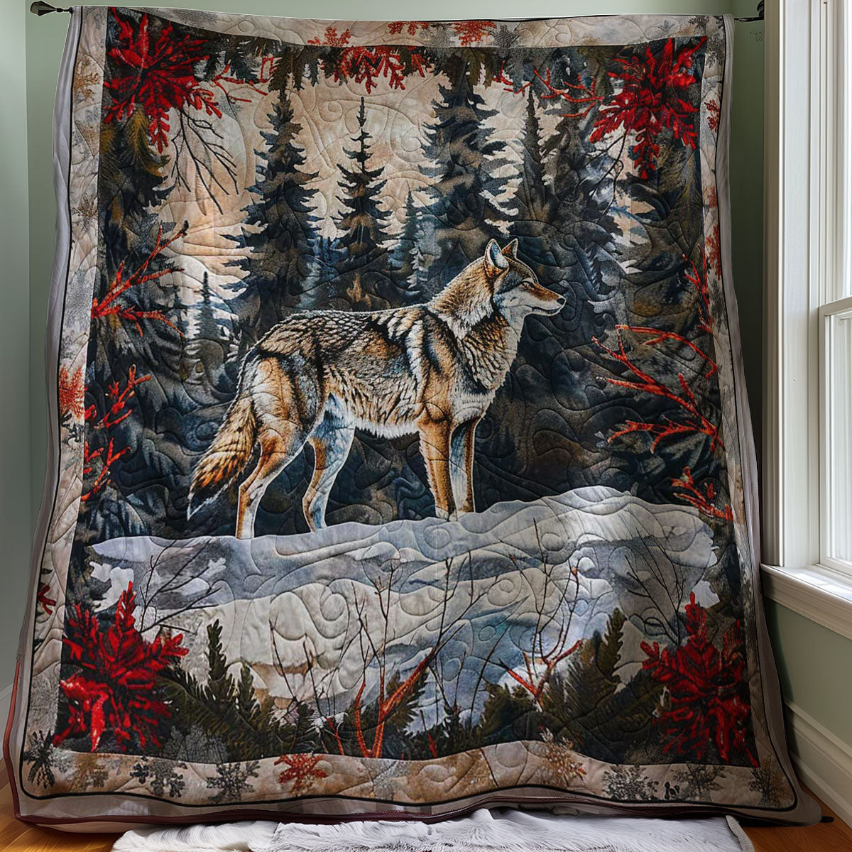 Snow Wolf WP2507038CL Quilt