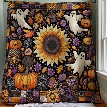 Sunflower Ghost Halloween WP2507001CL Quilt