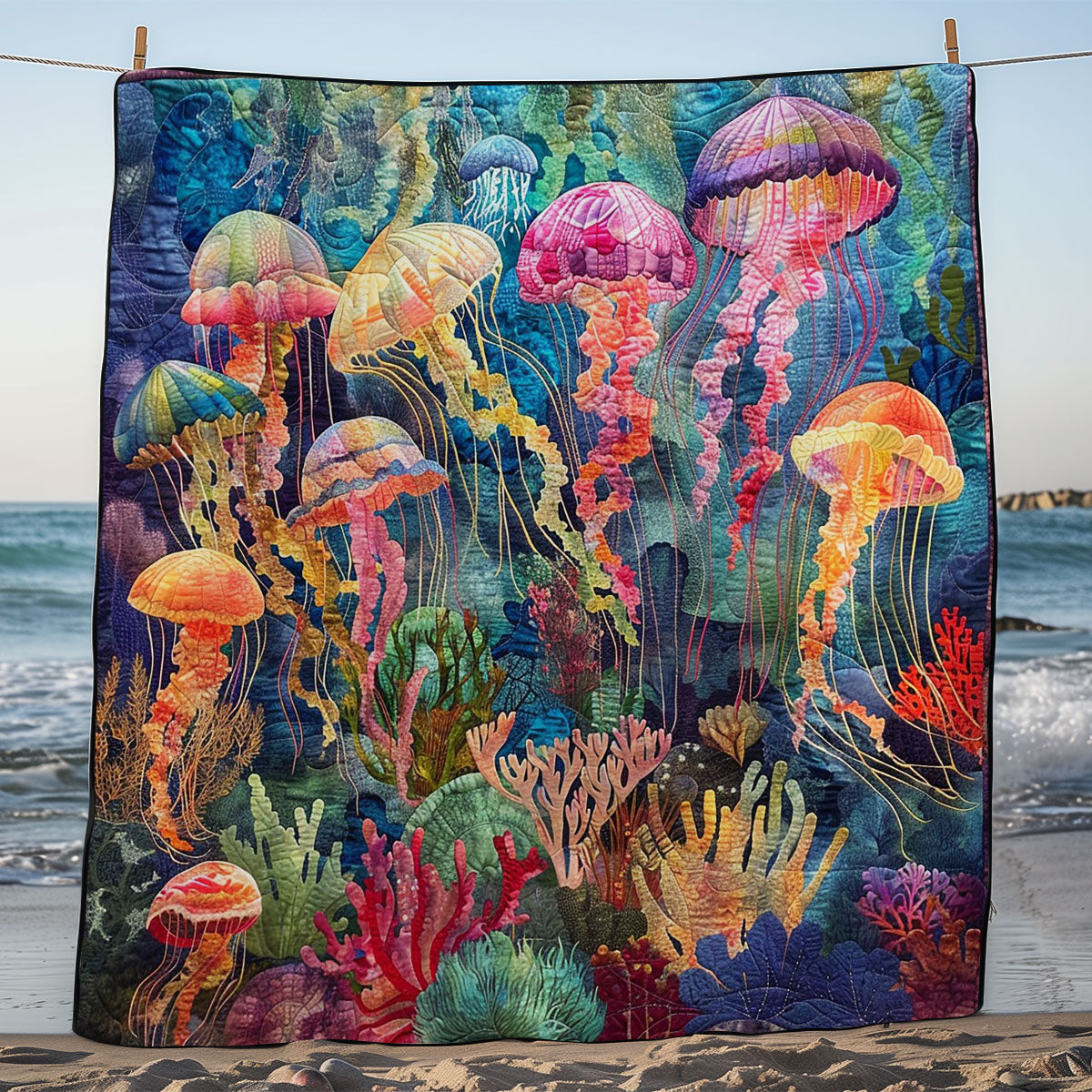 Color Jellyfish WM1608031CL Quilt
