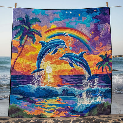 Dolphins Love Sunset WM2008002CL Quilt