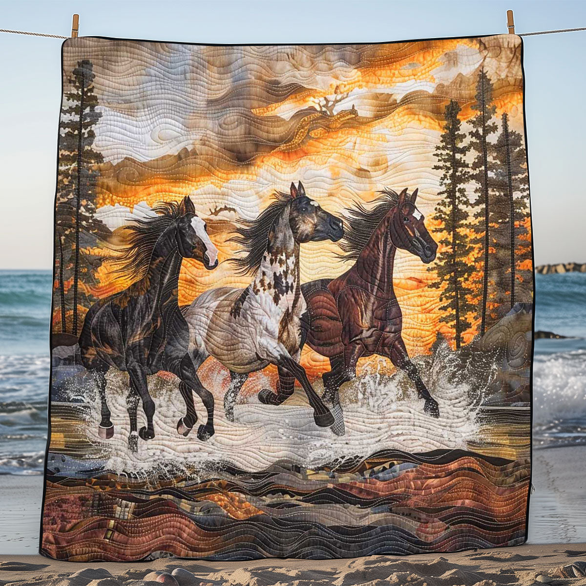 Running Horse WP1008020CL Quilt