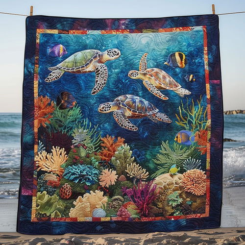 Sea Tour With Sea Turtles WM1008066CL Quilt