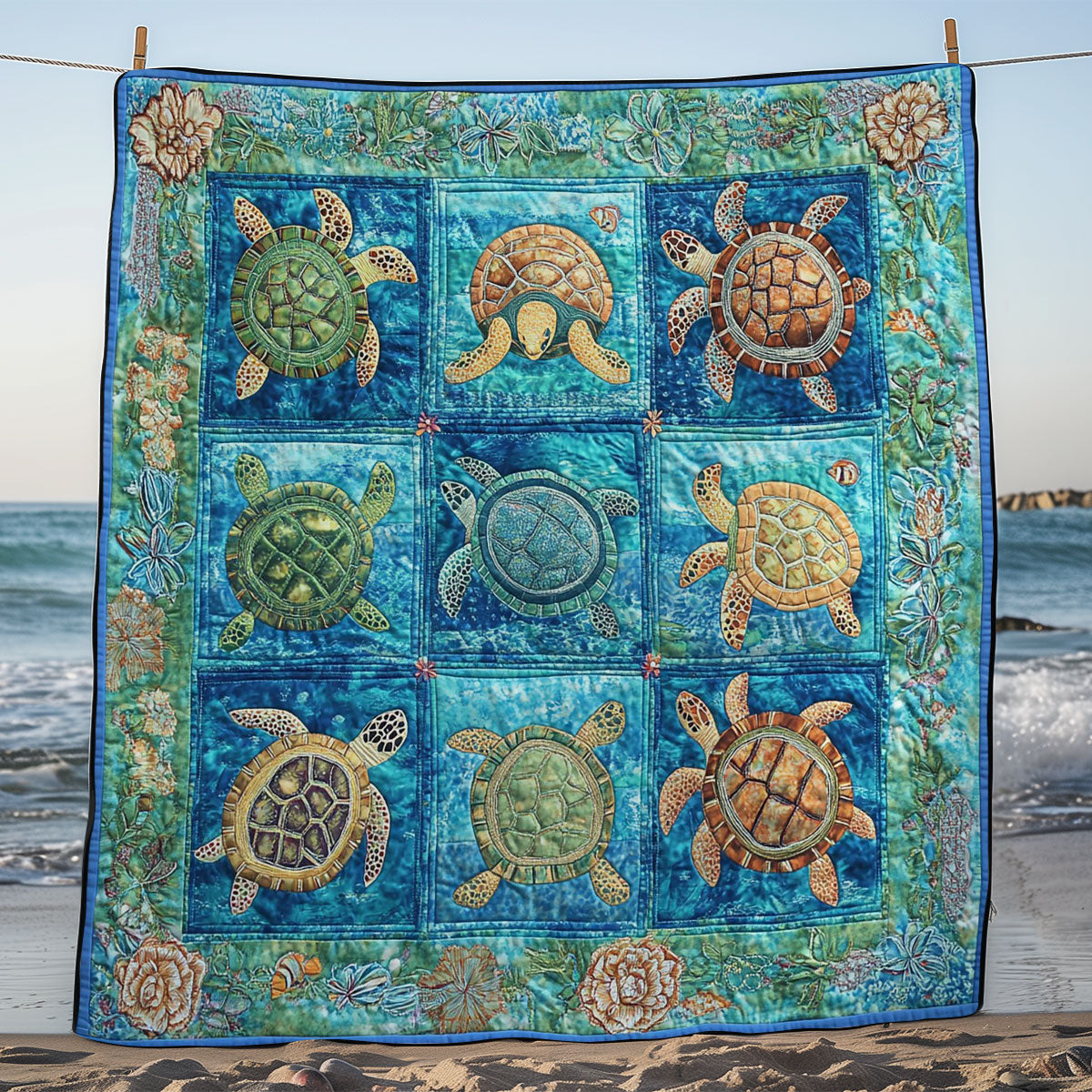 Sea Turtles WM1008006CL Quilt