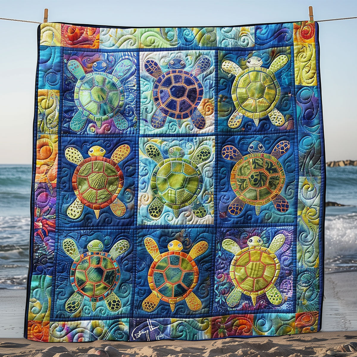 Sea Turtles WO1308022CL Quilt