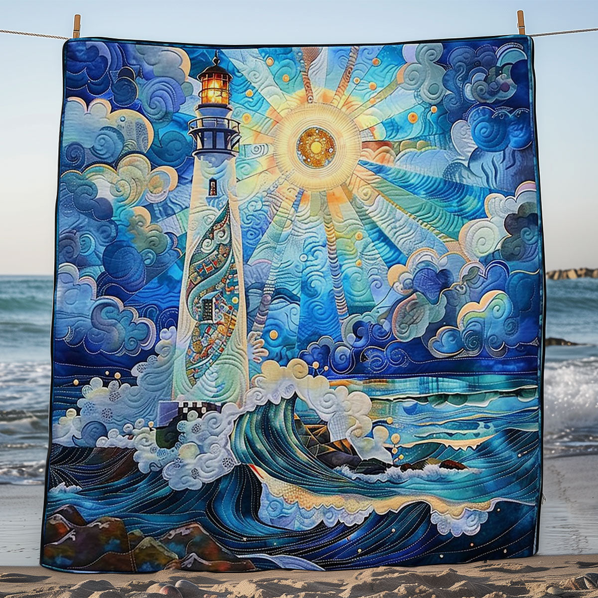 Sun Shine And Lighthouse WM15080011CL Quilt