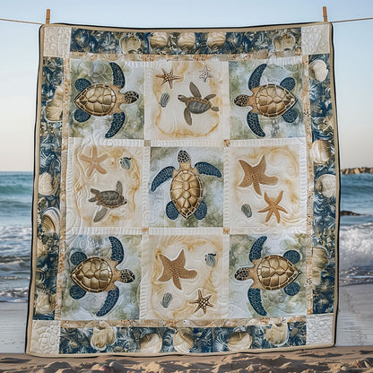 Turtles And Beach Sand WM1308023CL Quilt