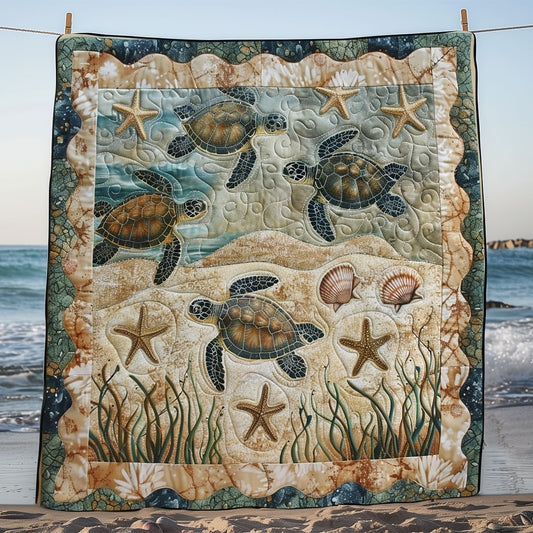 Turtles On Sand WM1408023CL Quilt