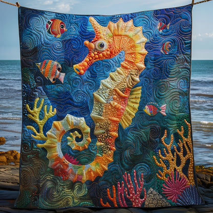 Colorful Seahorse Crush WM2108027CL Quilt