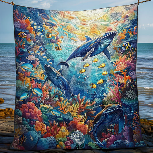 Dolphin And Color Fishes WM1508007CL Quilt