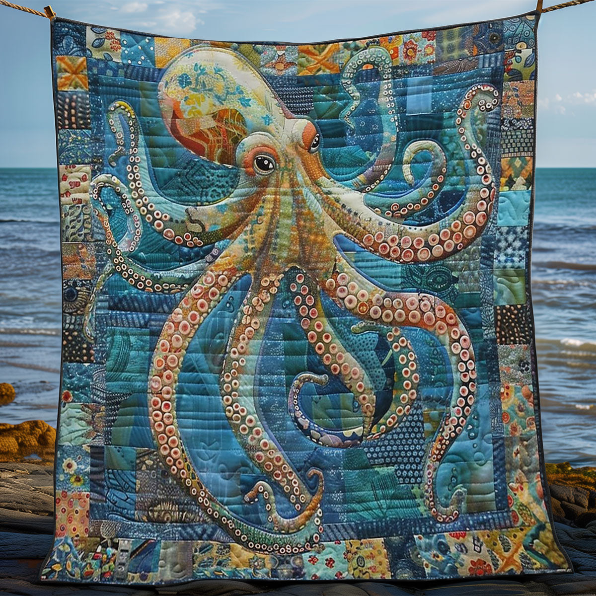 Octopus And Light Ocean WM1508002CL Quilt