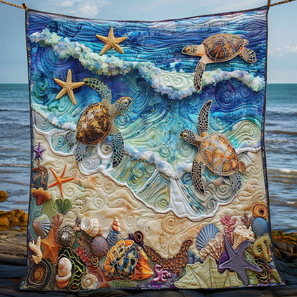 Sand Turtle Parade WM1908022CL Quilt