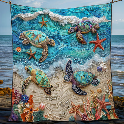 Sand Turtle Parade WM1908024CL Quilt